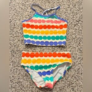 Hanna Andersson Kids Rainbow Dot Tankini - Red Orange Yellow Green Blue Purple